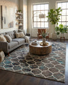 Trellis Mosaic Collection Area Rug -  Pergolatown (Blue Multi) Rectangle Blue Multi  lifestyle 19
