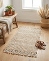 Savannah Jute Collection Area Rug - Seashore Rectangle Ivory  lifestyle 45