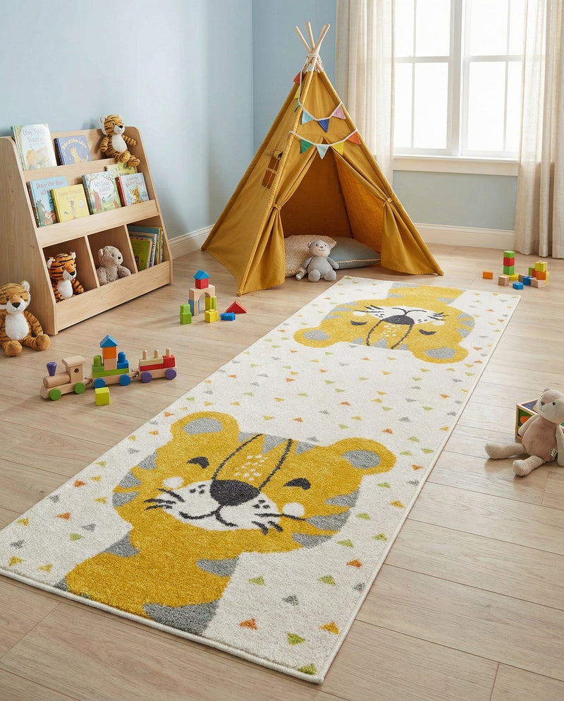 Wonder Tykes Collection Area Rug -  Rainbow Runner Ivory  lifestyle 27