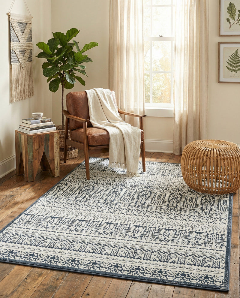 Metro Heights Collection Area Rug -  Chelsea Rectangle Blue  lifestyle 9