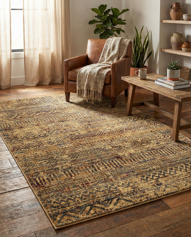 Neptune Elegance Collection Area Rug -  Nereid Rectangle Beige  lifestyle 43