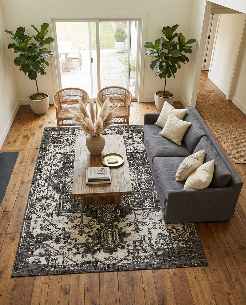 Urban Oasis Rugs Collection Area Rug -  Penthouse (Charcoal Gray) Rectangle Charcoal Gray  lifestyle 17