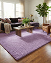 Plush Oasis Collection Area Rug - Serenity (Lilac) Rectangle Lilac  lifestyle 32
