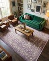 Rustic Charm Revival Collection Area Rug - Farmstead Rectangle Purple  lifestyle 37