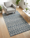 Geo Garden Lattice Collection Area Rug -  Andalusia Rectangle Harbor Blue  lifestyle 38