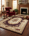 Versailles Elegance Collection Area Rug -  Louveciennes (Brown) Rectangle Brown  lifestyle 31