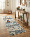 Colorburst Oasis Collection Area Rug -  Mosaic Runner Ivory Gray Blue  lifestyle 67