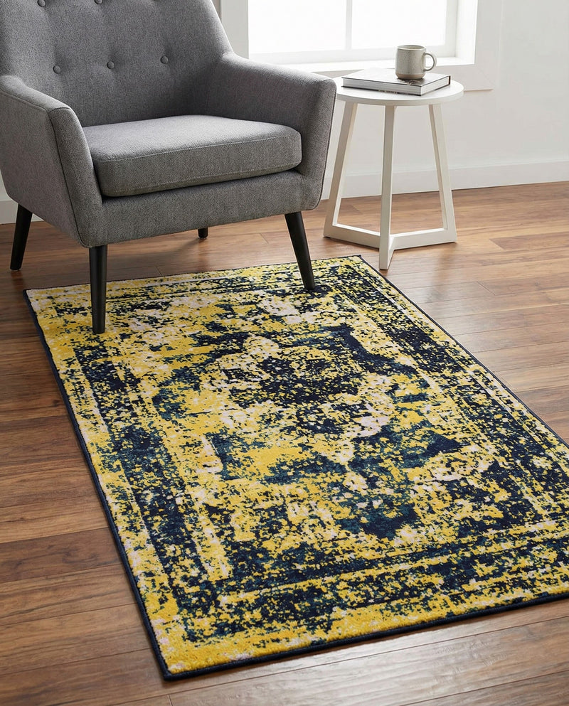 Riviera Elegance Collection Area Rug -  Menton (Navy Blue) Rectangle Navy Blue  lifestyle 9