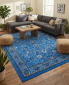 Isfahan Elegance Collection Area Rug - Naghsh-e Jahan (Dark Blue) Rectangle Dark Blue  lifestyle 23