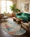 Caribbean Breeze Collection Area Rug -  Isla Oval Cream  lifestyle 46