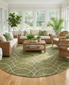 Savannah Pergola Collection Area Rug -  Pavilion (Green) Round Green  lifestyle 24