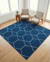 Trellis Mosaic Collection Area Rug - Arborville (Navy Blue) Square Navy Blue  lifestyle 34