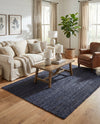 Woven Seaside Jute Collection Area Rug - Savannah (Navy Blue) Rectangle Navy Blue  lifestyle 23