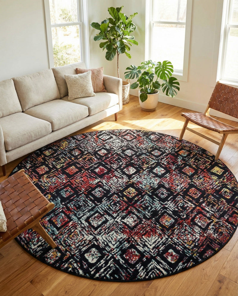 Brighton Terrace Collection Area Rug -  Ovingdean Round Multi  lifestyle 40