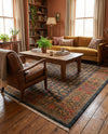 Ottoman Elegance Collection Area Rug -  Pamukkale Rectangle Navy Blue  lifestyle 15