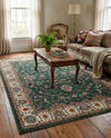 Casablanca Tapestry Collection Area Rug -  Marrakech (Emerald Green) Rectangle Emerald Green  lifestyle 5
