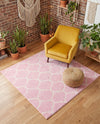 Trellis Mosaic Collection Area Rug -  Pergolatown (Light Pink) Square Light Pink  lifestyle 87