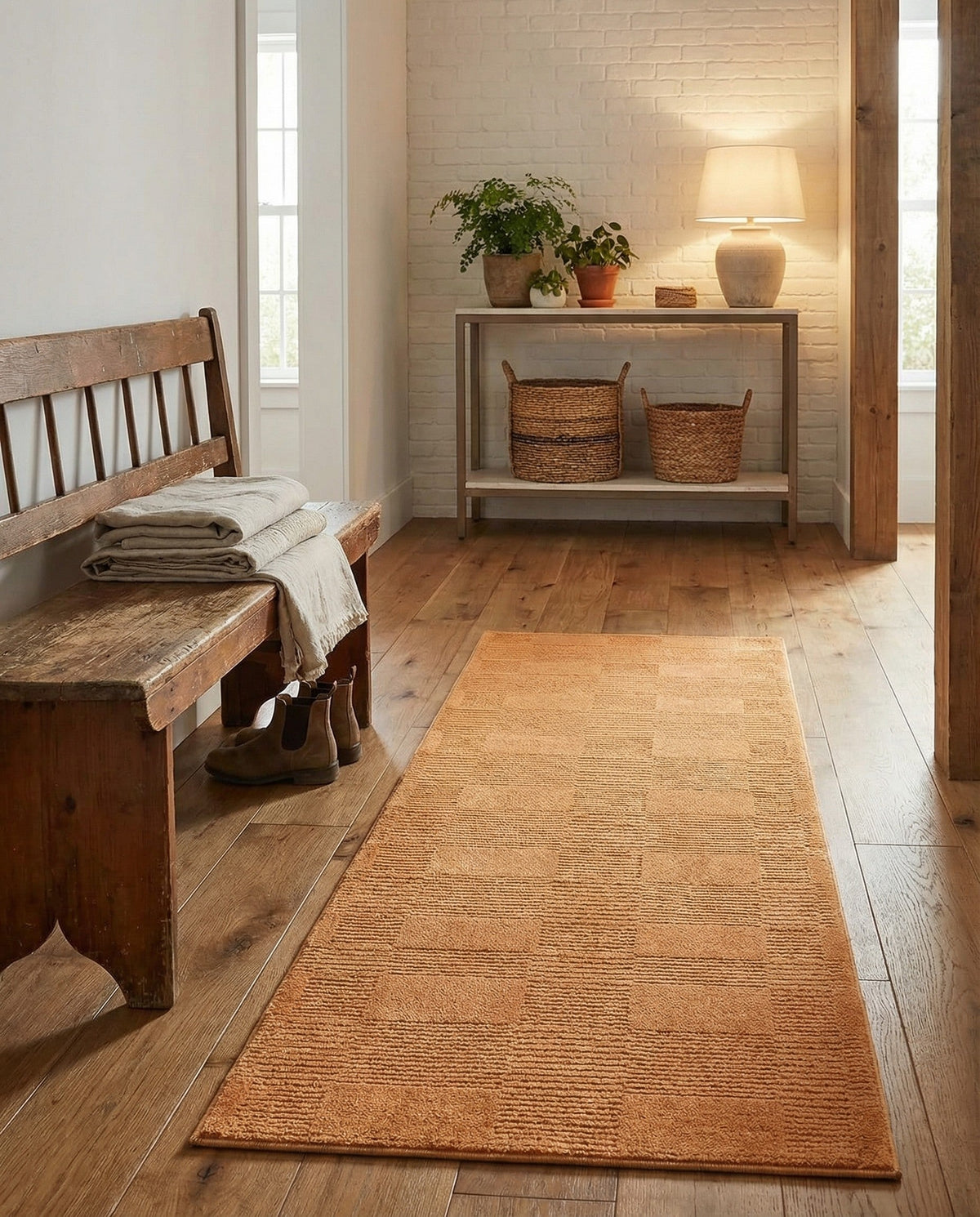 Haven Tapestry Collection Area Rug -  SereneCove Runner Goldenrod Glow  lifestyle 103