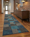 Autumn Meadow Collection Area Rug -  Sycamoreside (Blue Gray) Runner Blue Gray  lifestyle 65