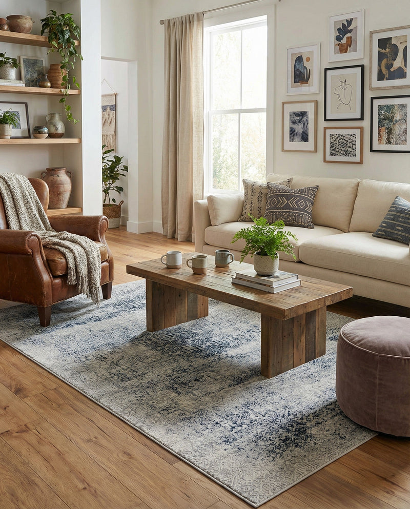 Bloomsbury Elegance Collection Area Rug -  Pimlico Rectangle Blue  lifestyle 11