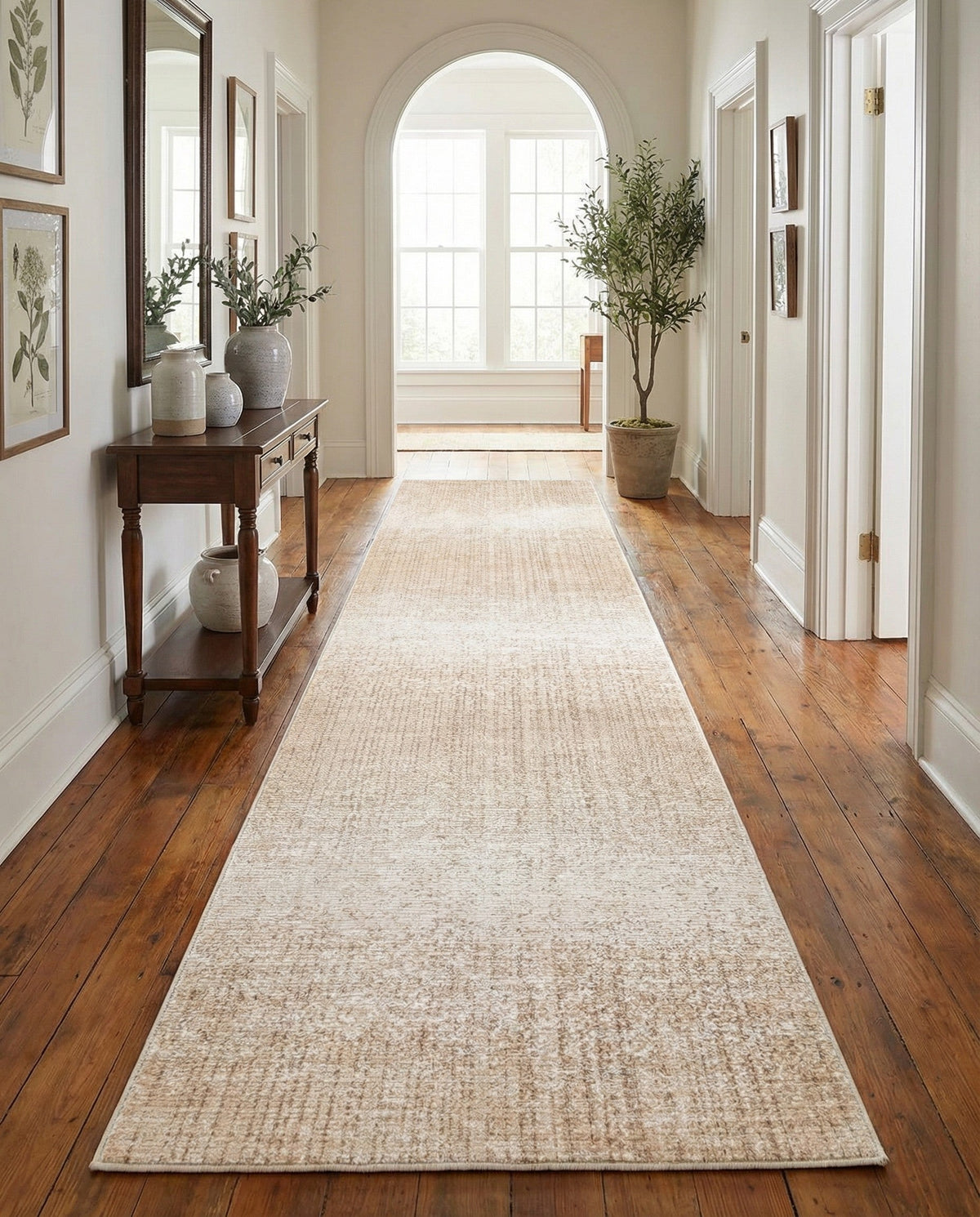 Jewel Oasis Collection Area Rug - Sapphire (Ivory) Runner Ivory  lifestyle 84