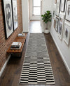 Soho Elegance Collection Area Rug -  Hudson (Black) Runner Black  lifestyle 70