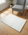 Solid Shag Seaside Collection Area Rug - Azure Cove (Snow White) Rectangle Snow White  lifestyle 12