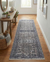 Bazaar Chic Collection Area Rug -  Asilah Runner Gray and Blue  lifestyle 49