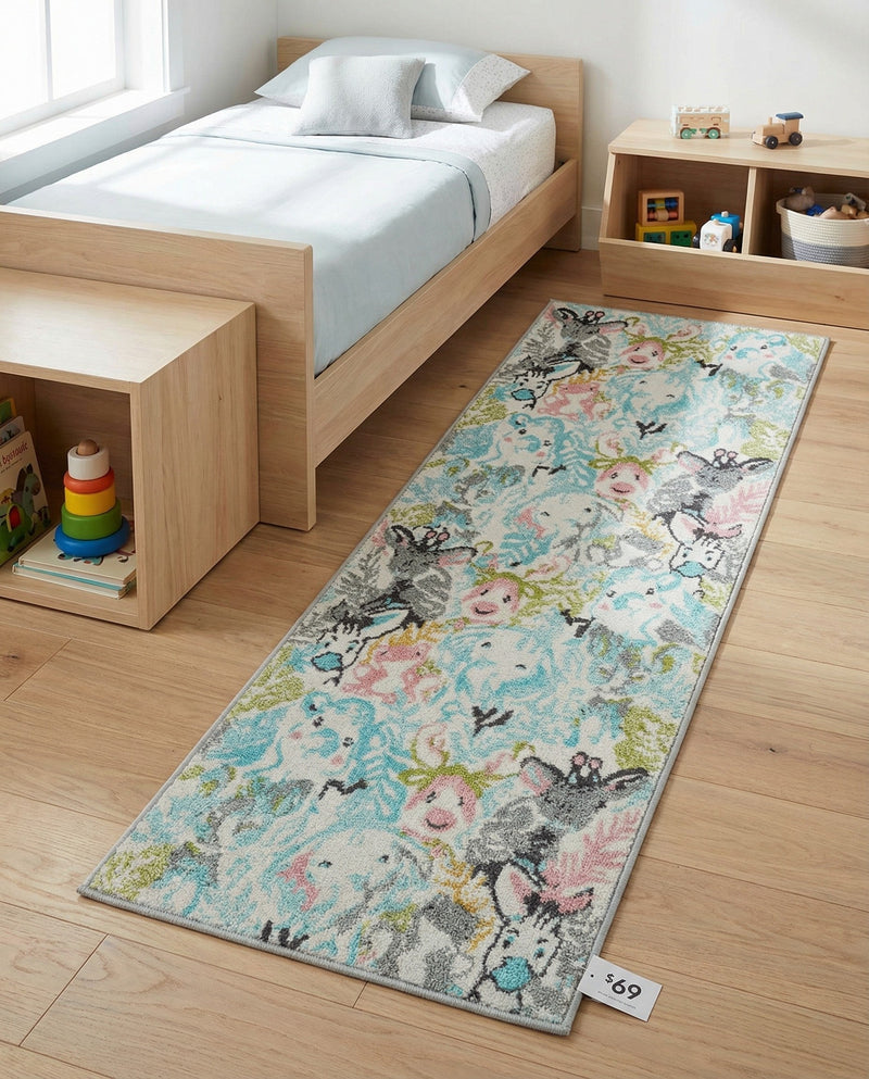 Wonder Tykes Collection Area Rug -  Splash Runner Multi  lifestyle 44