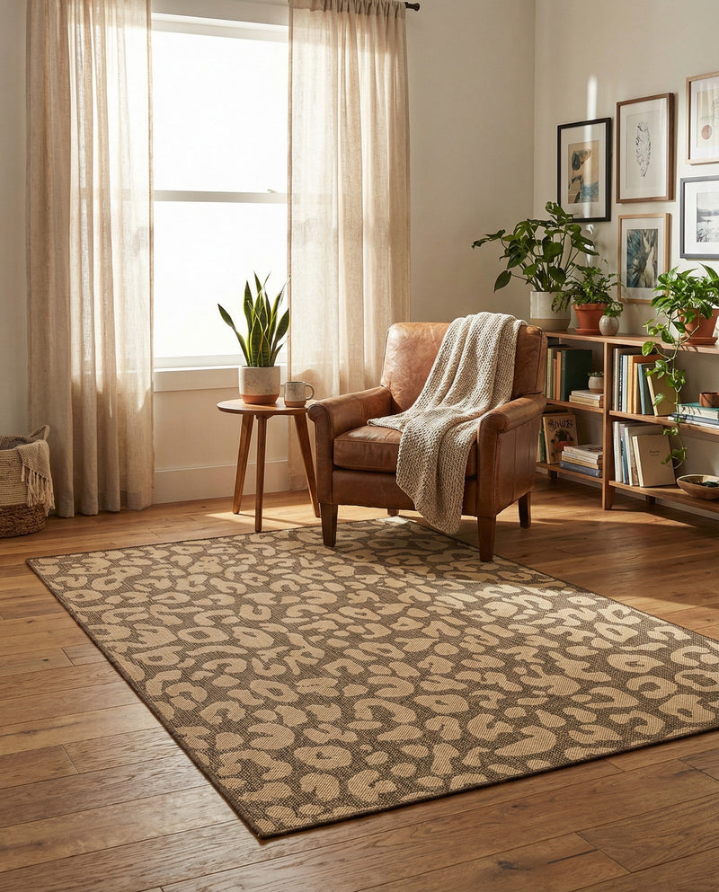Sahara Sands Collection Area Rug -  Buto Rectangle Brown  lifestyle 20