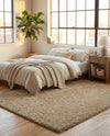 Cozy Comfort Shag Collection Area Rug - Haven (Khaki) Rectangle Khaki  lifestyle 17