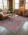 Zahara Oasis Collection Area Rug -  Fez Rectangle Blue  lifestyle 13