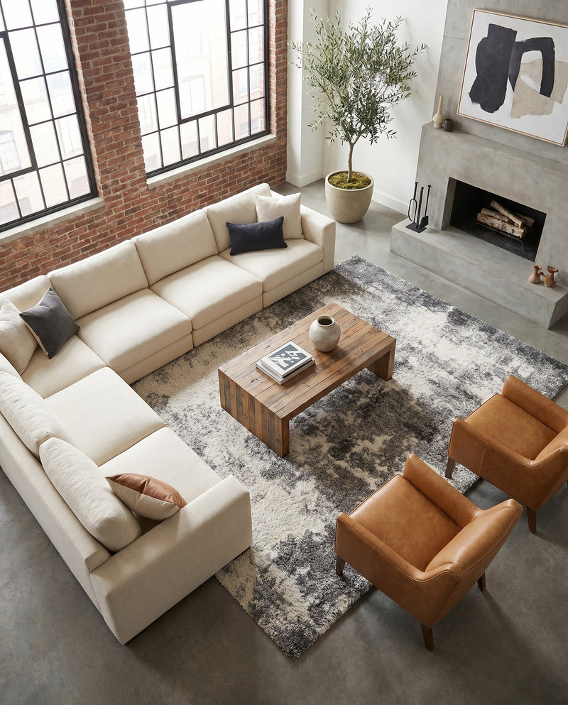 Cozy Haven Shag Collection Area Rug -  Tranquility (Smoke Gray) Rectangle Smoke Gray  lifestyle 15