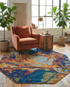 Caribbean Cove Collection Area Rug -  Bequia Octagon Multi  lifestyle 77