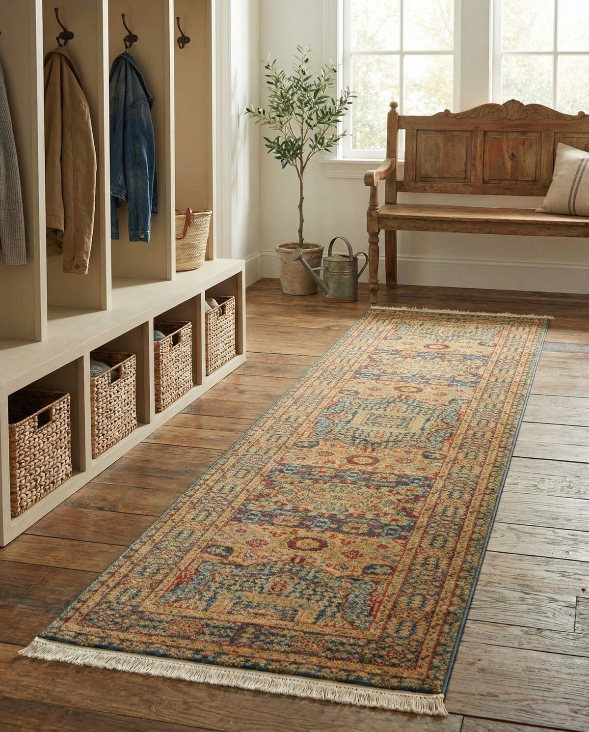 Ottoman Elegance Collection Area Rug - Sultan Runner Blue  lifestyle 156
