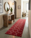 Trellis Mosaic Collection Area Rug - Arborville (Red) Runner Red  lifestyle 49