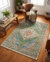 Savannah Soiree Collection Area Rug - Serengeti (Green) Rectangle Green  lifestyle 26