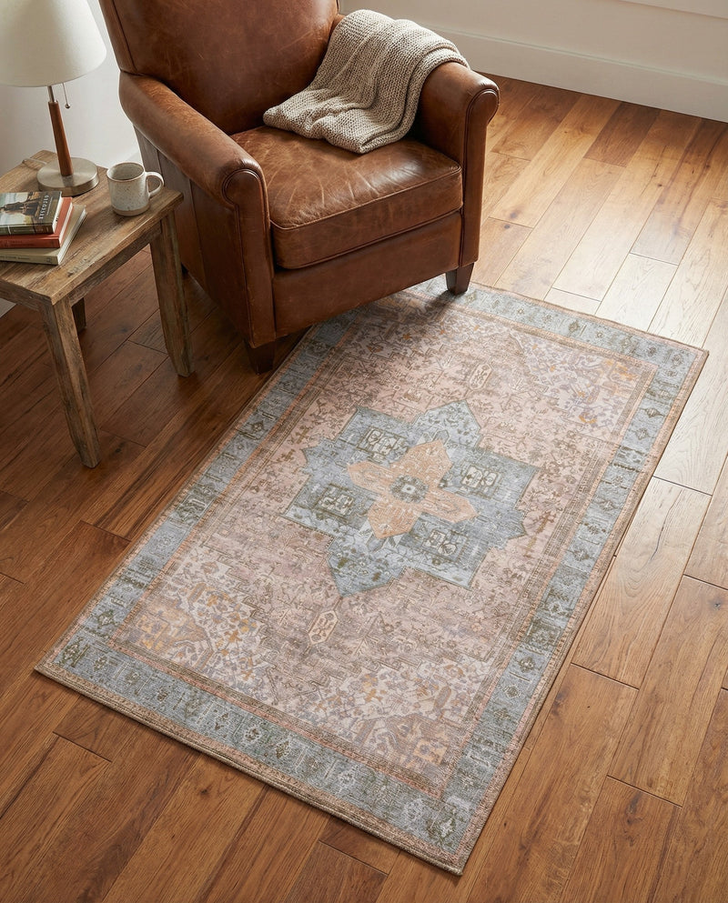 Heritage Elegance Collection Area Rug -  Windsor (Light Brown) Rectangle Light Brown  lifestyle 7