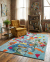 Colorburst Oasis Collection Area Rug -  Fresco Rectangle Aqua  lifestyle 18