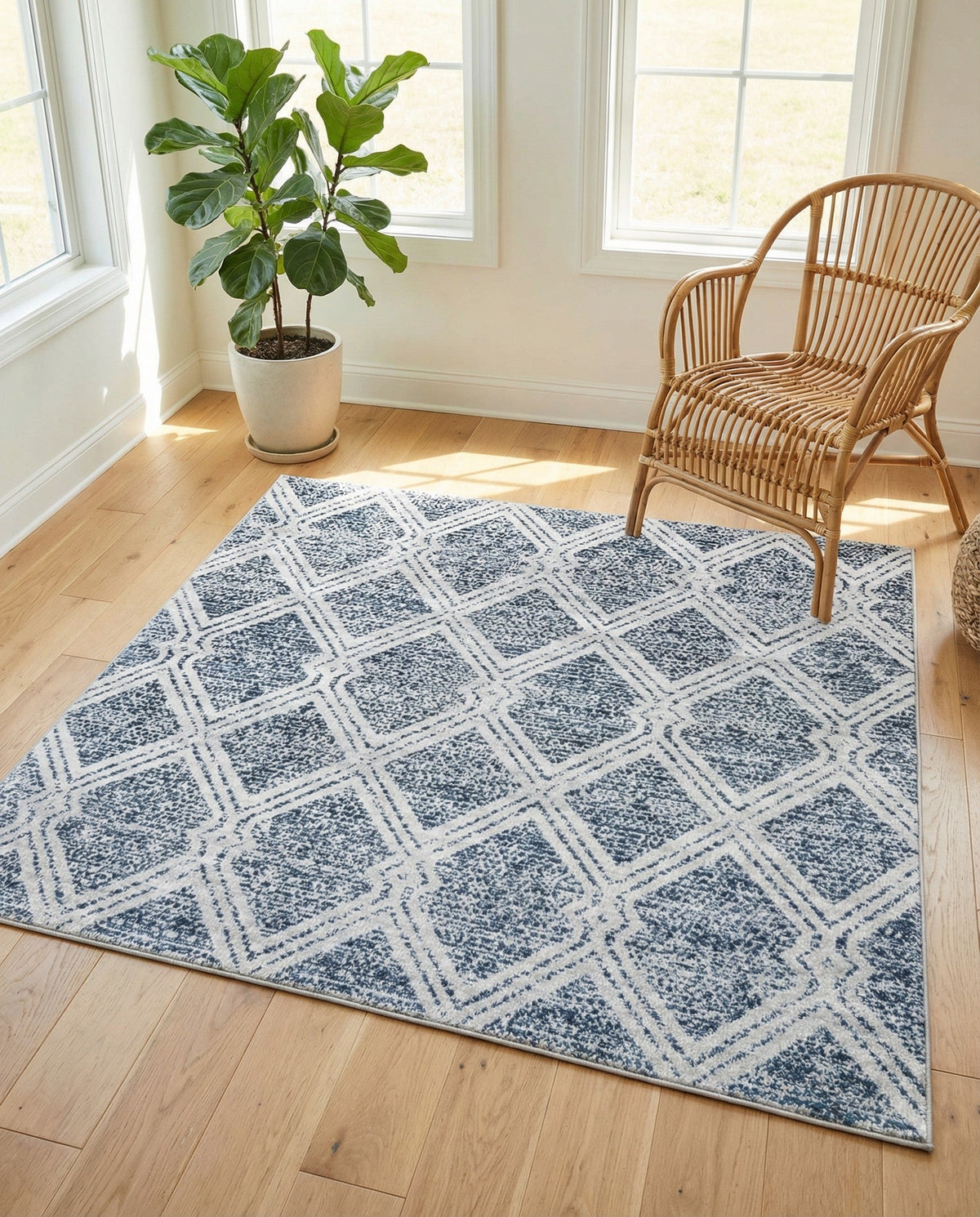 Aegean Elegance Washables Collection Area Rug -  Tinos Square Ivory  lifestyle 194