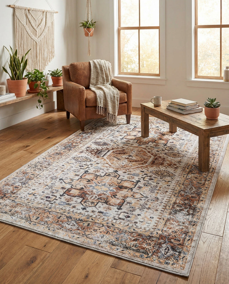 Laguna Sands Collection Area Rug -  Venice Rectangle Ivory Almond  lifestyle 16