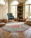 Arcadia Rugs Collection Area Rug -  Shangri-La Round Pink  lifestyle 69
