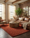 Plush Oasis Collection Area Rug - Serenity (Terracotta) Rectangle Terracotta  lifestyle 17