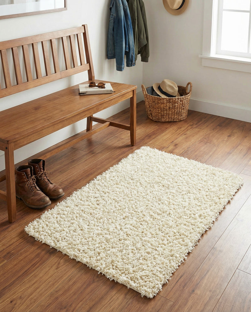Plush Oasis Collection Area Rug - Serenity (Pure Ivory) Rectangle Pure Ivory  lifestyle 28
