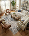 Coastal Manor Collection Area Rug -  Dunes Rectangle Dark Blue  lifestyle 21