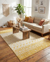 Mediterranean Lattice Collection Area Rug -  Casablanca (Ivory and Yellow) Rectangle Ivory and Yellow  lifestyle 15