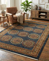Zagros Oasis Collection Area Rug -  Gilan-e Gharb Rectangle Blue  lifestyle 16
