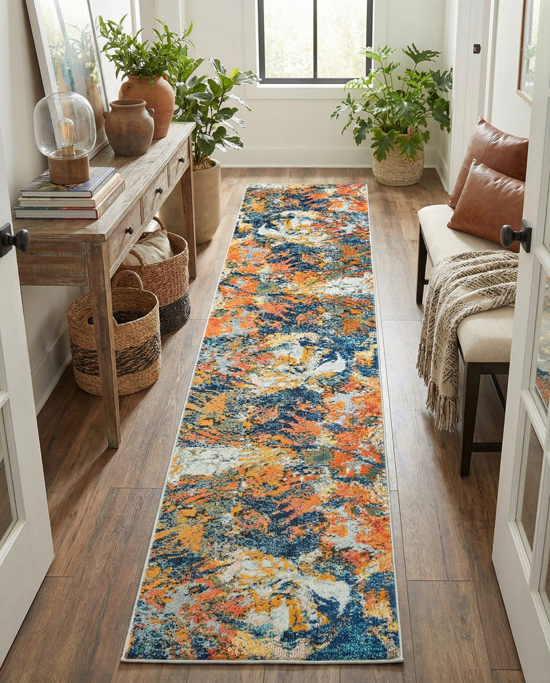 Colorburst Oasis Collection Area Rug -  Chroma Runner Multi  lifestyle 47