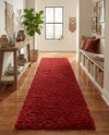 Eternal Plush Oasis Collection Area Rug -  Tranquility (Merlot) Runner Merlot  lifestyle 80