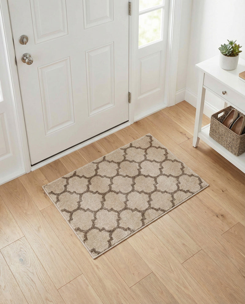 Lattice Gardens Collection Area Rug -  Bloomfield (Beige and Light Brown) Rectangle Beige and Light Brown  lifestyle 19